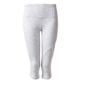 Lululemon run with the sun capri crop light Gray Leggings